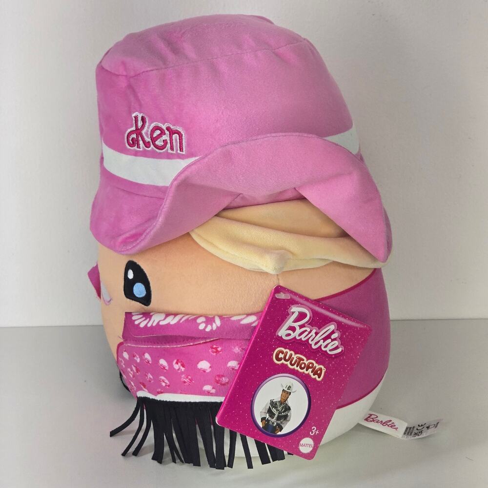Squishmallows Barbie Movie Collaboration Mattel Western Cowboy‎ Ken Plush Pink - Picture 4 of 9
